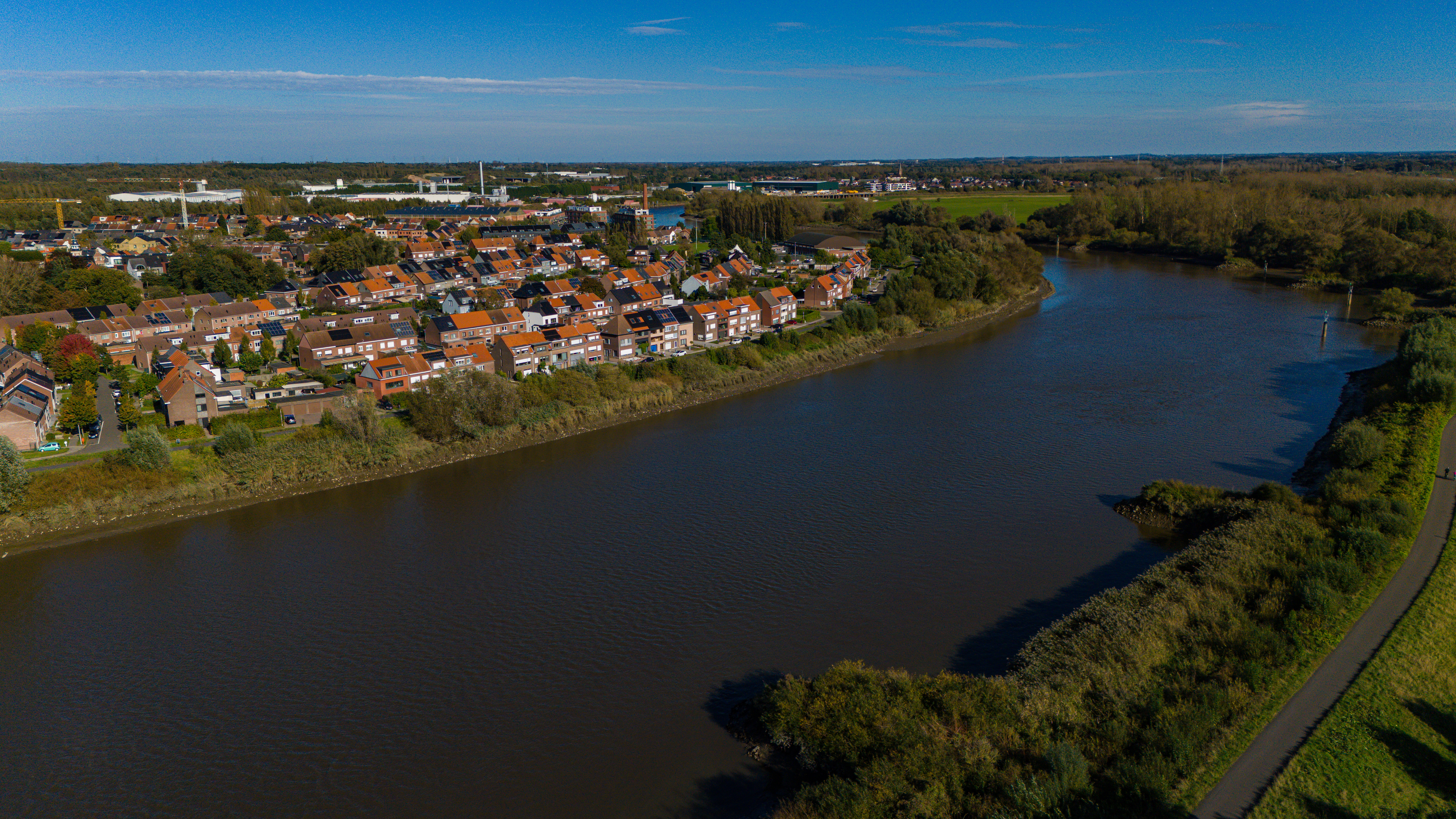 Luchtfoto: Ruppeldijk in Terhagen