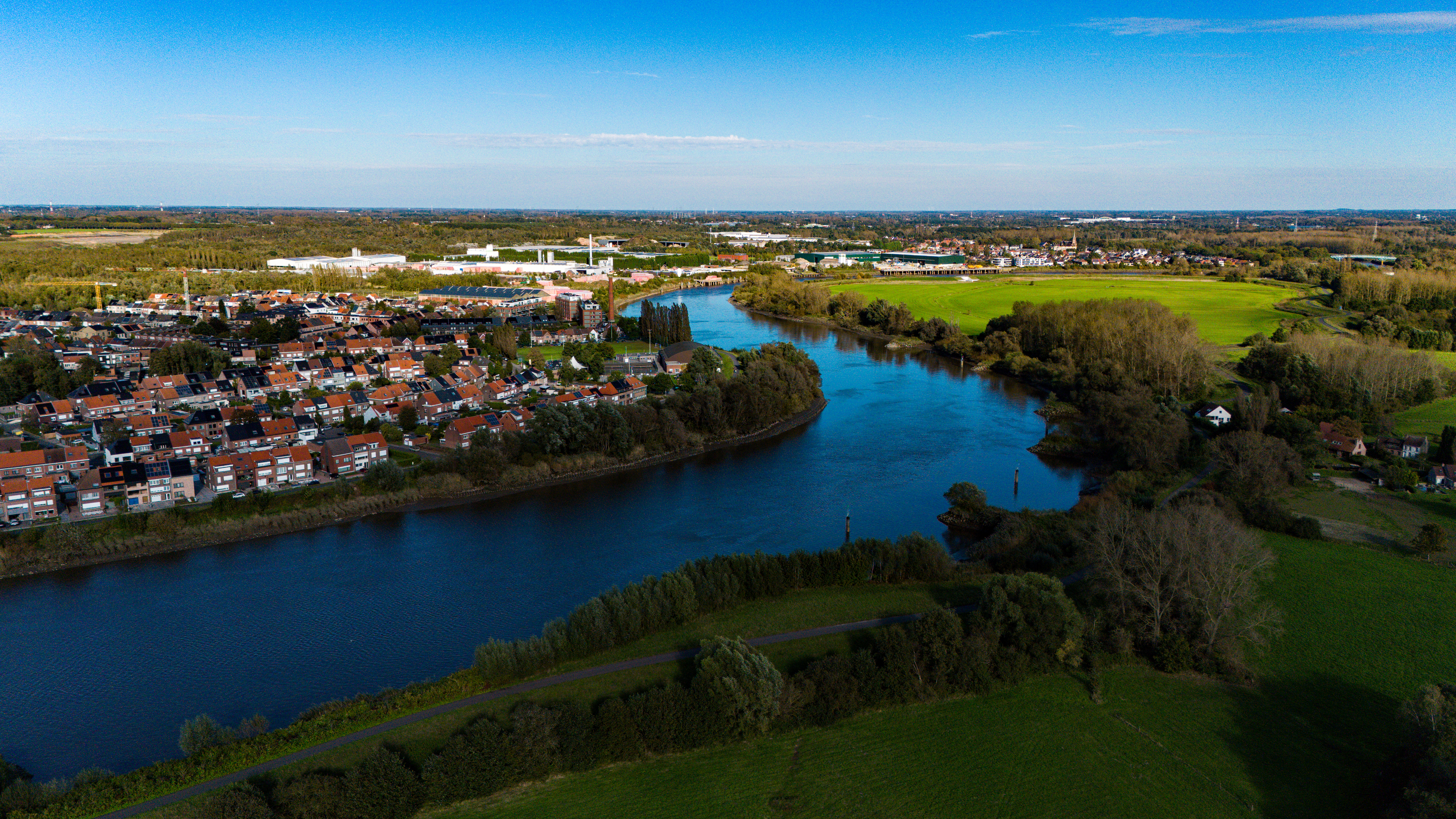 Luchtfoto: Ruppeldijk in Terhagen